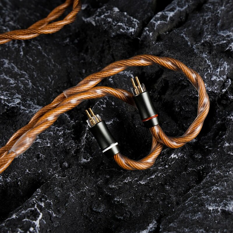 NiceHCK cabaça fone de ouvido ao ar livre cabo, composto triplo, cobre britânico alta condutividade, 16 AWG, 6AWG, MMCX, 0,78 para Fudu Perfomer8 F1 Pro