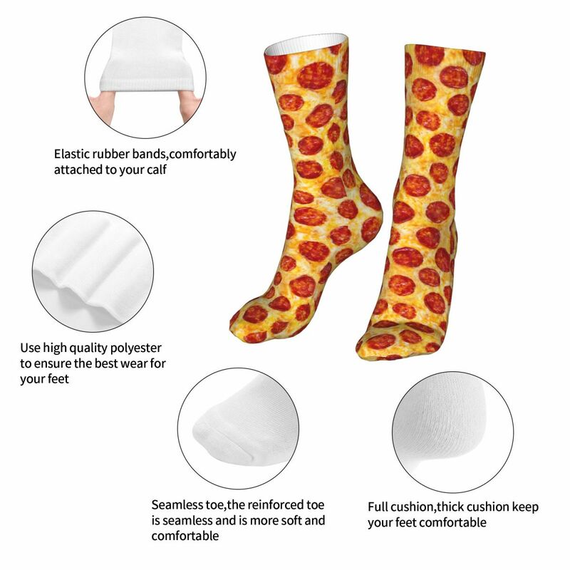 Female Sport Pepperoni Pizza Party Food Socks Cotton New Woman Sock
