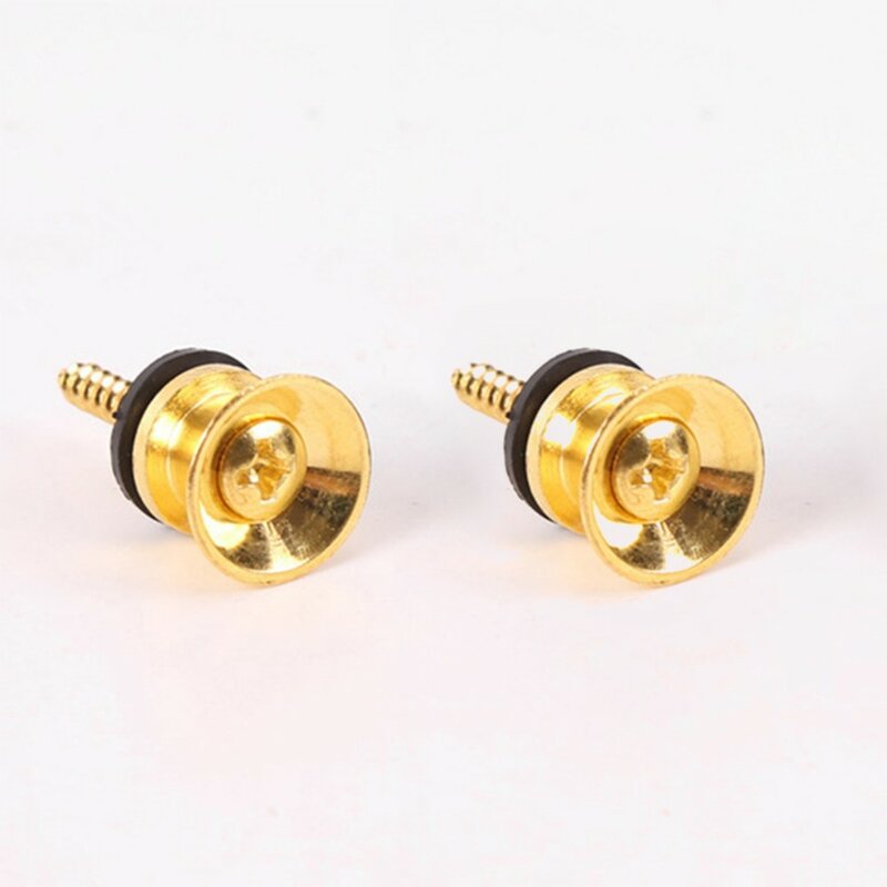 Screw Guitar Pegs Strap 2pcs Accessories Copper End Fittings Guitar Locking Parts Pegs Pins Replacement High Quality