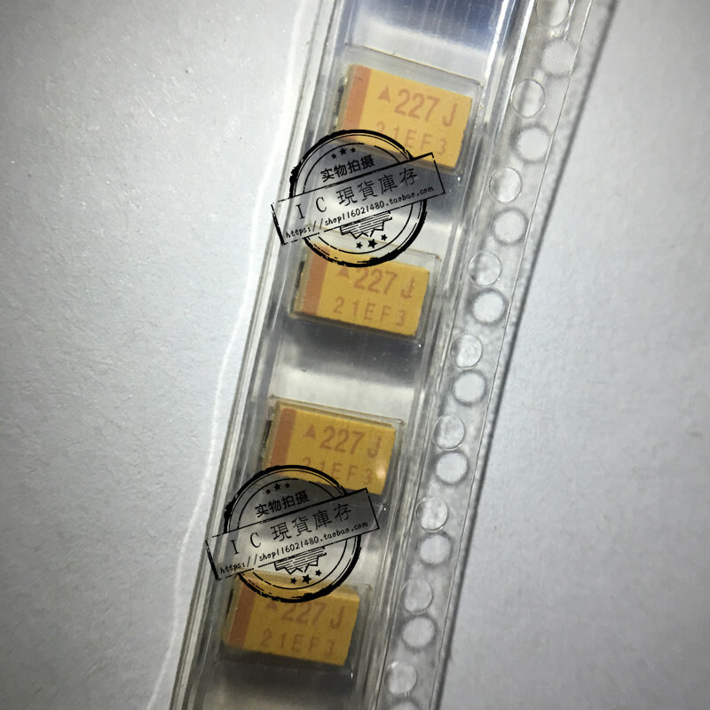 Condensador de tantalio SMD impreso, punto original, 20-500 uds, TPSC227K006R0125, 2312, 6032, 6,3 V, 220UF, tipo C, 6. 3v220c, 227J