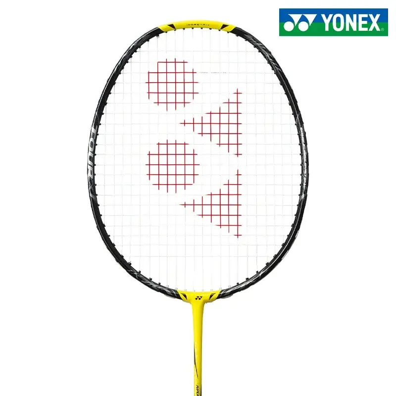 Yonex-Raquette de badminton ultra-légère, fibre de carbone, flash NF 1000Z, type de vitesse jaune, balançoire accrue, professionnel