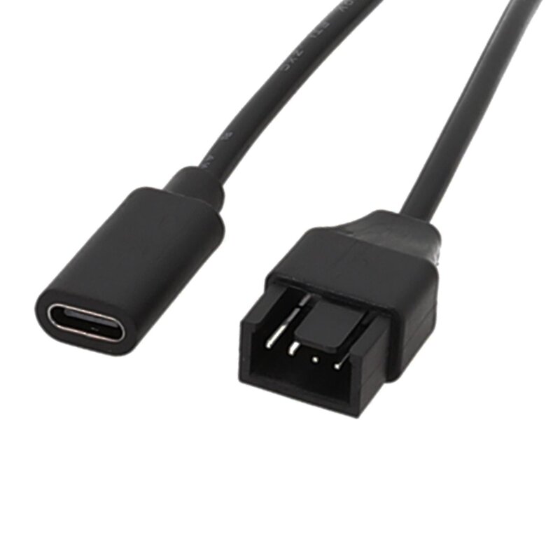 USB C Fan Adapter Kabel Typ C zu 3Pin 4Pin PC Fan Power Kabel Adapter für Computer Lüfter Zubehör dropship