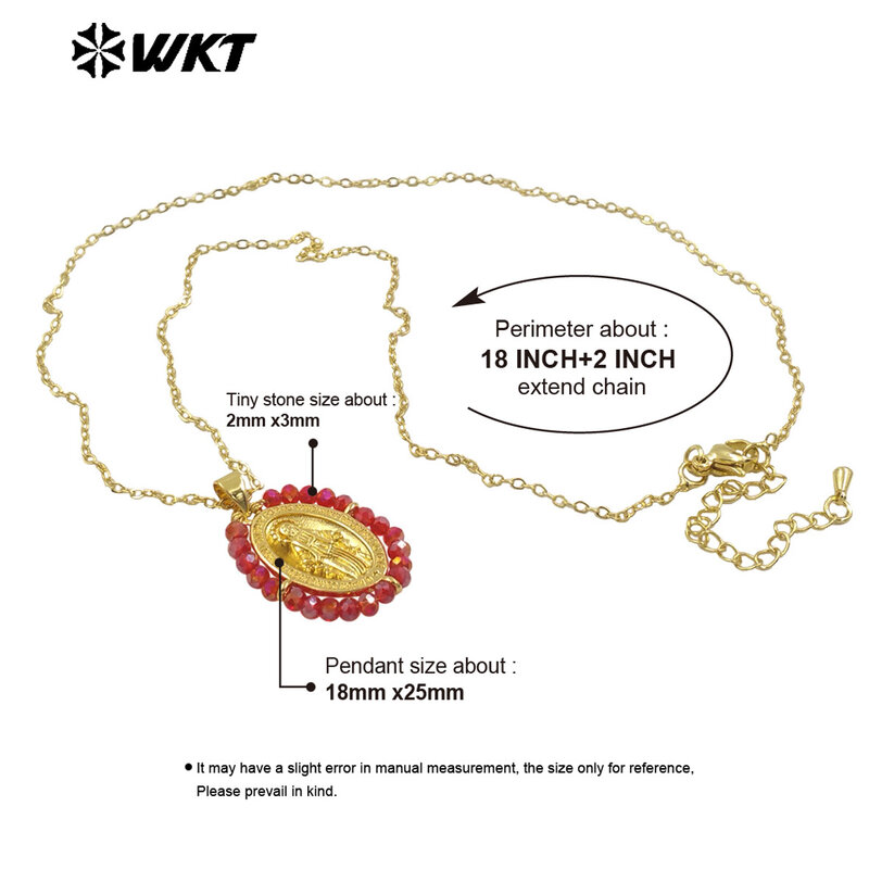 WT-MN985 специальные красочные хрустальные бусины и желтое Латунное женское ожерелье для ежедневного украшения ювелирных изделий