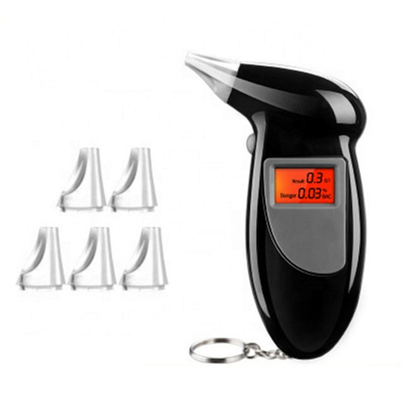 Profissional Handheld Backlight Digital Alcohol Tester Respiração Tester Bafômetro Analisador LCD Detector Luz De Retroiluminação