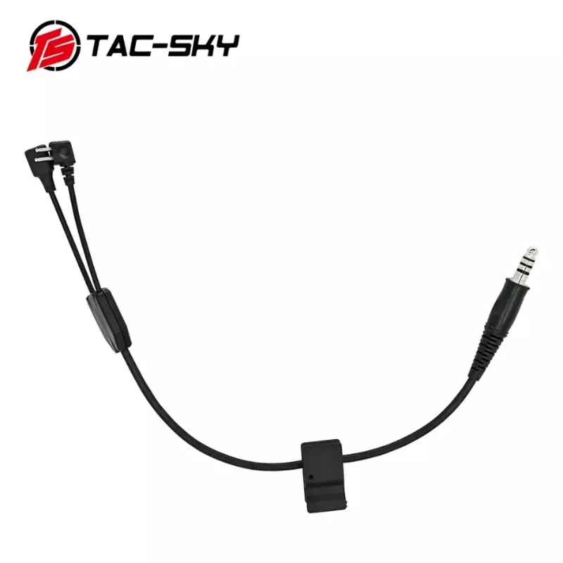 Kit de cables TS TAC-SKY para auriculares tácticos, Pelto con micrófono para cable en Y, Ptt, Kenwood