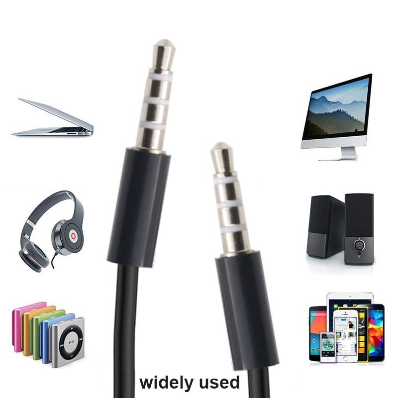 3.5mm Jack Audio Cable 3.5mm Male To 3.5mm Male Aux Cable For Car Smart Phone Headphone Amplifier Loudspeaker AUX Cord