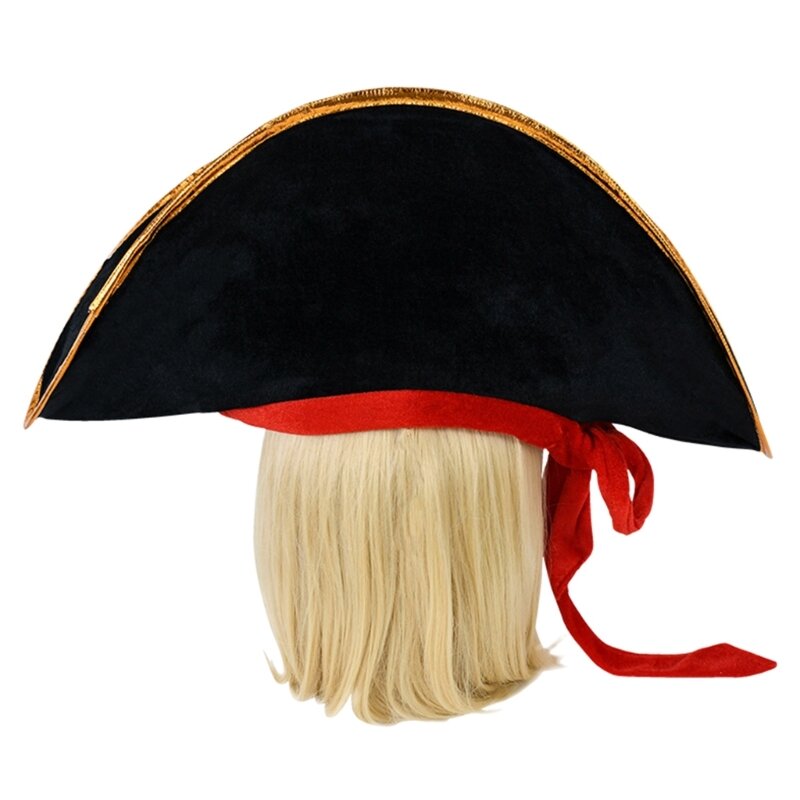 Sombrero de pirata con estampado de calavera para niños, gorra de pirata, disfraz de utilería para cosplay