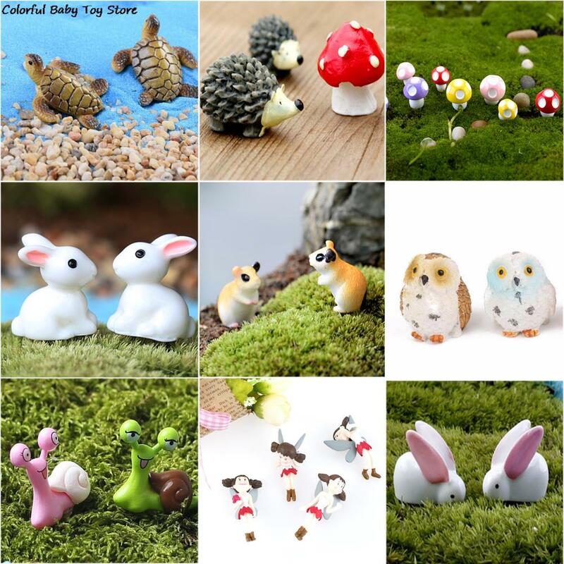 Милая полимерная птица, кролик, микро-Ландшафтная фотография, украшение для сада, миниатюры, сделай сам, кукла