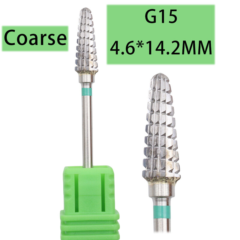 Green Tungsten Carbide Nail Drill Bit Milling Cutter Eletric Manicure Machine Equipment Cuticle Clean