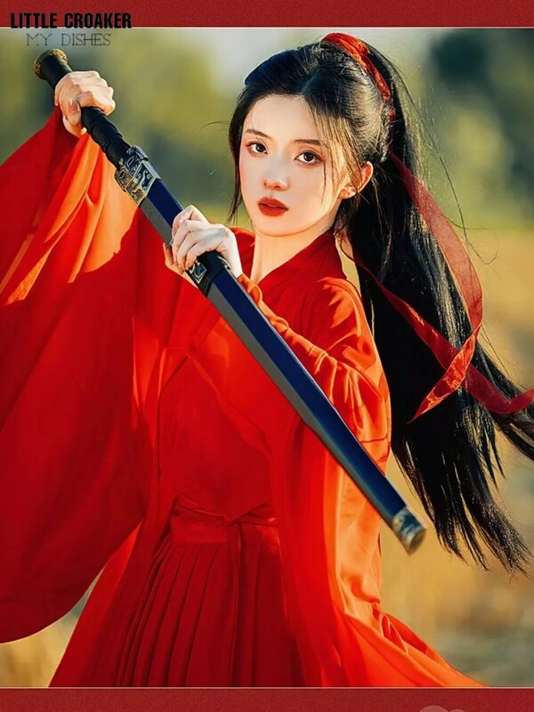 Chińskie tradycyjne ludowe kostium taneczny kobiety Hanfu odzież pani starożytny szermierz strój Cosplay dynastii Tang odzież sceniczna