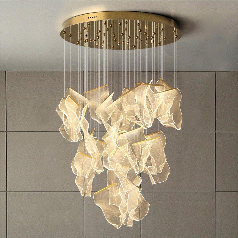 Plafonnier LED suspendu au design moderne, éclairage d'intérieur, luminaire décoratif de plafond, idéal pour un salon, une salle à manger ou un restaurant