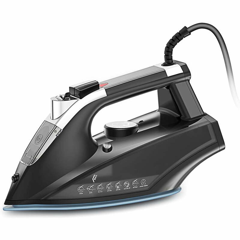 Moosoo 1800 W Professional Steam - Dry Iron Lightweight Portable Steam Iron with Auto-Off Protect Anti-Drip