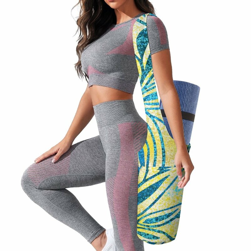 Tas penyimpanan matras Yoga tas olahraga Gambar cetak 3D Retro pola kustom polinesian tas penyimpanan kebugaran matras Yoga 2024 baru