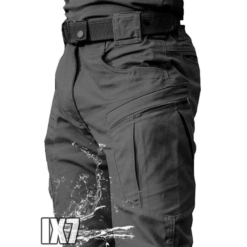 Męskie spodnie miejskie spodnie Cargo wodoodporne, odporne na zużycie, codzienne kombinezony treningowe z wieloma kieszeniami