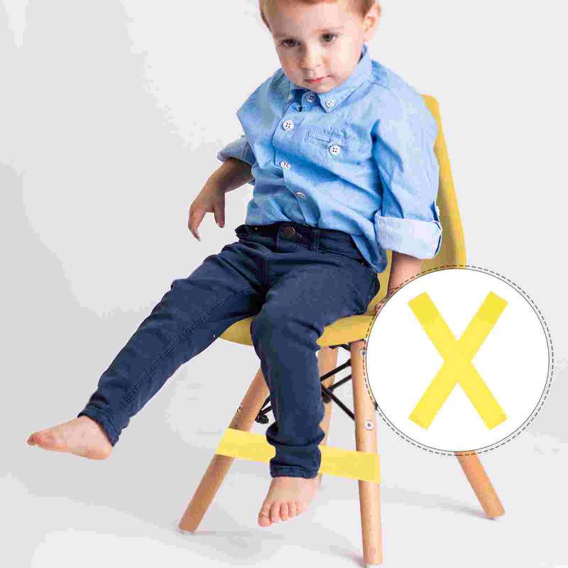 Mesa elástica e cadeira correias de fixação, bandas coloridas insufláveis, pé colorido, conveniente PP para sala de aula infantil, 10 peças