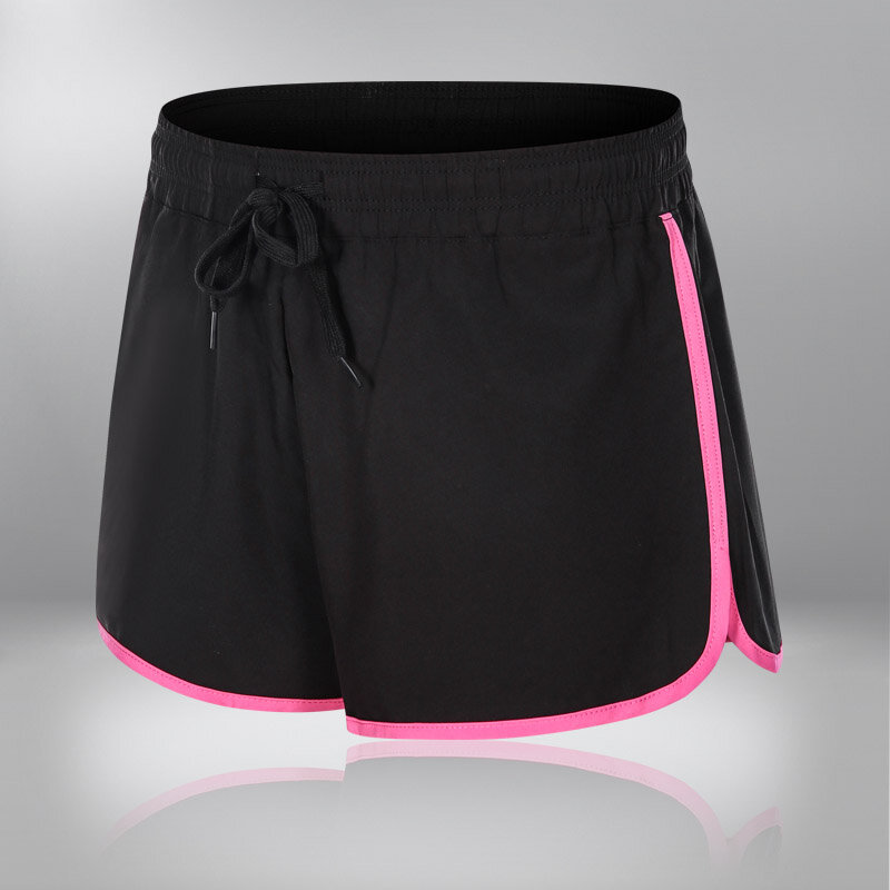 Летние женские шорты для фитнеса, дышащие однотонные спортивные модные повседневные эластичные женские шорты для бега и быстрой сушки