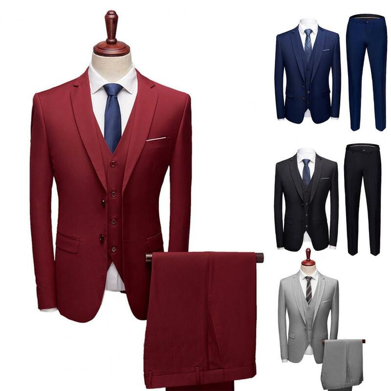 Great  Business Suit All Match Slim Fit Formal Suit Separates Straight Pants Soft Suit Separates for Banquet