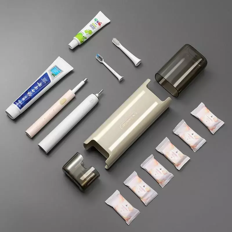 Wadah perjalanan sikat gigi, kotak portabel wadah sikat gigi, wadah penyimpanan penting perjalanan untuk sikat gigi untuk mandi