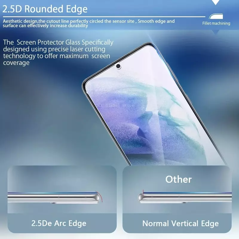 3ชิ้นอุปกรณ์ป้องกันหน้าจอสำหรับ Samsung Galaxy S22 S21 + S23กระจกเทมเปอร์แบบพิเศษสำหรับ Samsung S20 S10E S8ฟิล์มป้องกัน S9