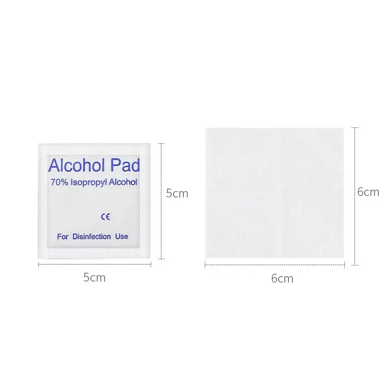 100pcs/box Alcohol Wipe Pads Swap Prep Wet Wiping Antiseptic Cleaning Nail Art Accessories Jewelry Cell Phone Clean Wholesale