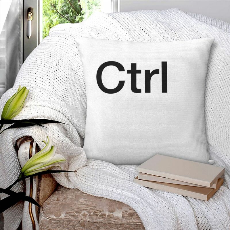 Ctrl Computer Keyboard Key Square Pillowcase Pillow Cover Cushion Zip Decorative Comfort Throw Pillow for Home Living Room