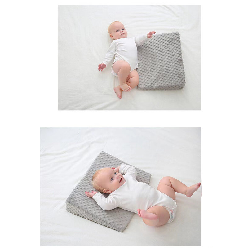 Wedge Bed Pillow com Memory Foam Top, Slat Anti vômito, Durma Bem, Suporte para o Corpo do Bebê