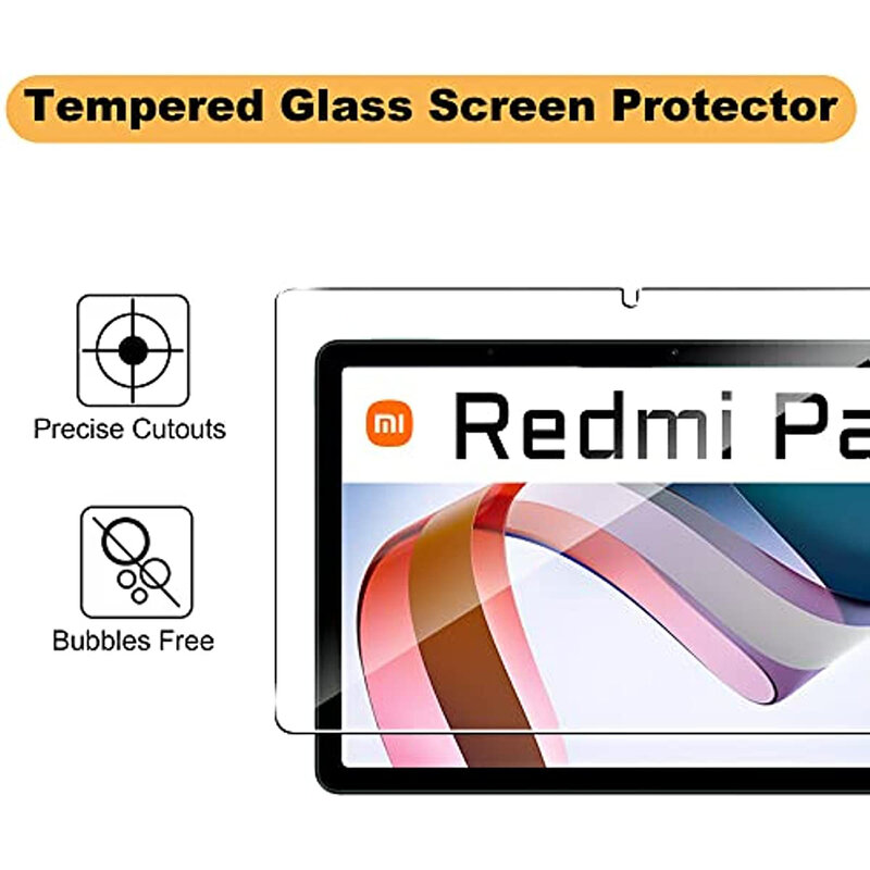Pellicola salvaschermo in vetro temperato antigraffio HD da 2 pezzi per Redmi Pad 10.61 Xiaomi MI Redmi Pad SE Redmi Pad 2 pellicola da 11 pollici