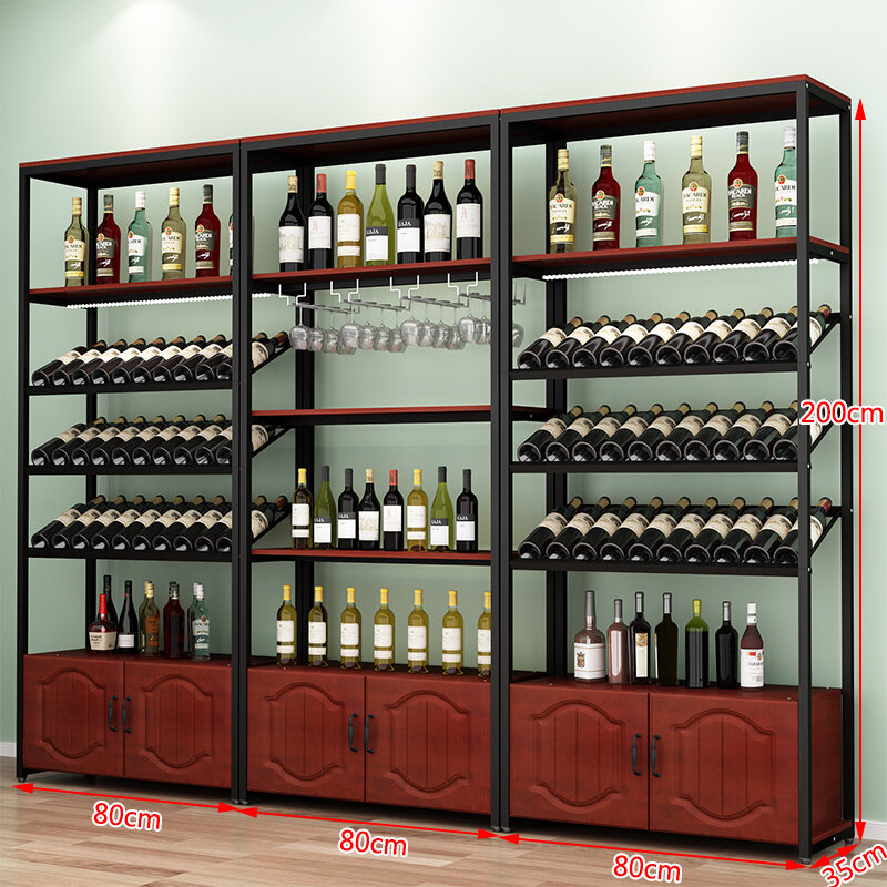 Armazenamento Pátio Bar Gabinete, grande exibição comercial, Design de cremalheira do vinho ao ar livre, Expositor de charutos, Vino Canto Móveis