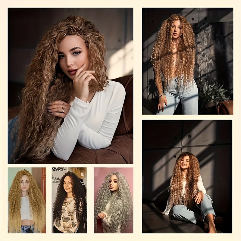 女性のための人工毛エクステンション,巻き毛,巻き毛,ブラジルの髪,日常着,20インチ,1ユニット