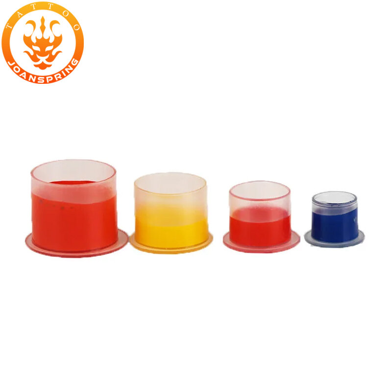 プラスチック製タトゥーインクカップ,透明顔料ホルダー,下部,グリップ供給,s/m/l/xl,500/1000個