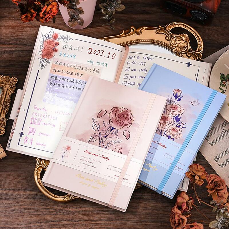 Блокнот А5 для студентов, винтажный дневник с бабочками, цветами, эстетический блокнот для скрапбукинга, «сделай сам», планер, журнал, альбом