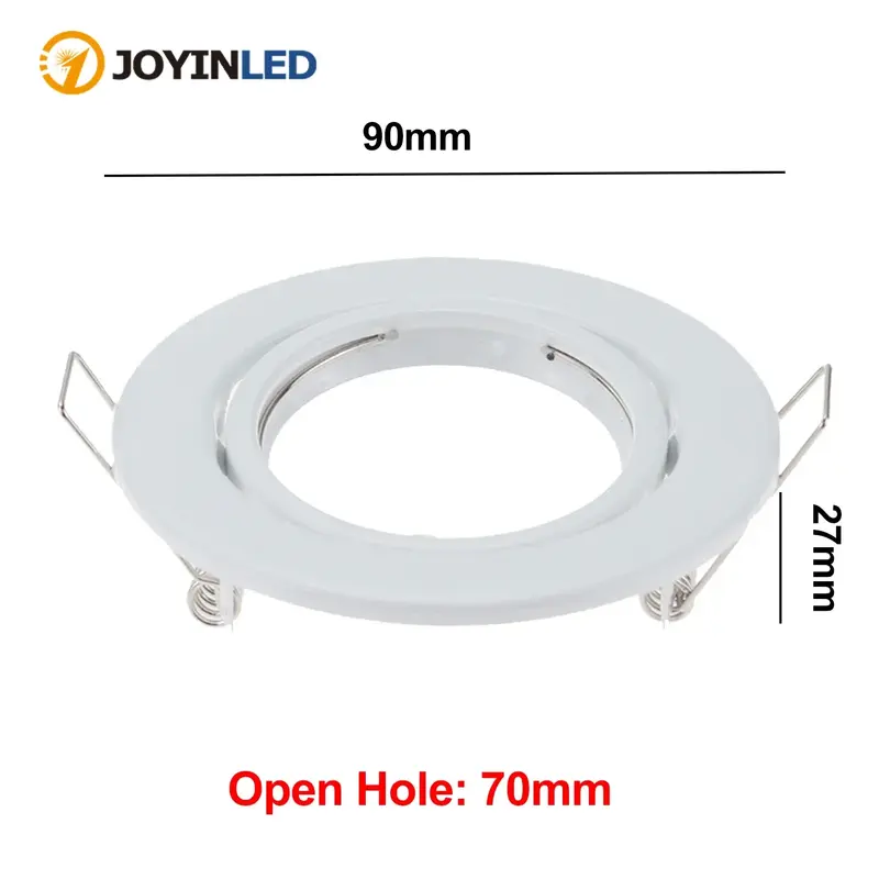 High Quality Metal Round Adjustable LED Recessed Ceiling Light Frame for GU10 MR16 Bulb Fitting Mounted Spotlights Fixture