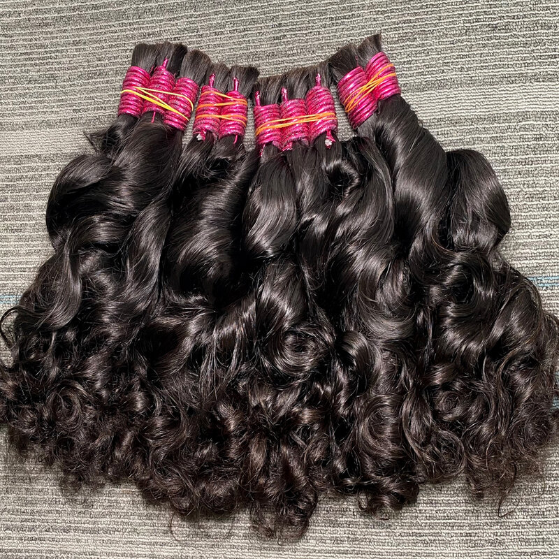 Peruvian Loose Wave Hair Bulk For Women Wet and Wavy Human Hair Bulk For Braiding No Weft Braids Extensions Bundles Thicken