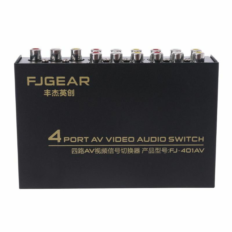 스위치 박스 스위처 선택기(4입력 1출력) 4웨이 포트 스테레오 RCA 오디오 D5QC