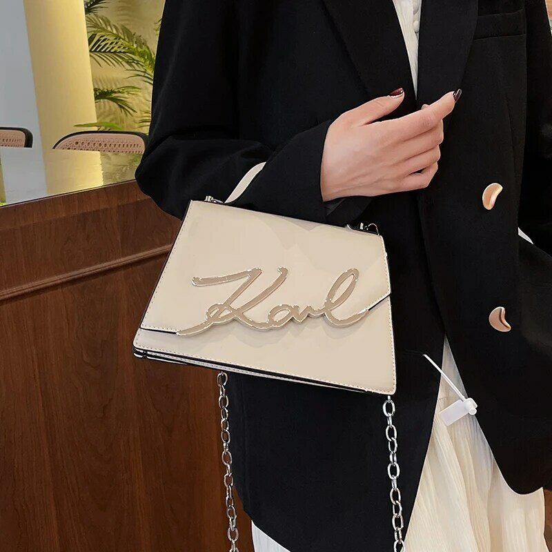Torby Crossbody dla damski łańcuszek torba kwadratowa Retro luksusowy projektant pudesy damskie torebki na co dzień torby na ramię przenośne torba klapowa Top
