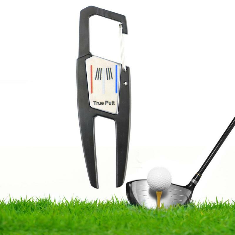 골프 수리 피치 포크 접이식 금속 골프 디봇 도구, 버튼 및 골프 공 마커, 견고한 골프 공 마커, 골프 피치