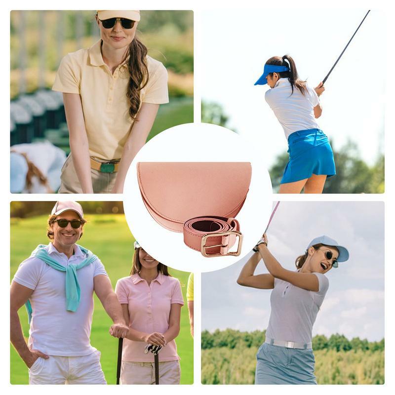 Golf Hüft tasche Leder Pu Leder Golfball Tasche Golf Zubehör Tasche für Entfernungs messer Gürtel tasche Hüft tasche für Männer und Frauen