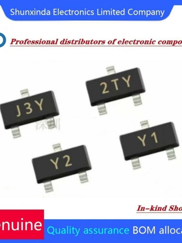 SMD 트랜지스터 SOT-23, S8050, S8550, SS8050, SS8550, SOT23, J3Y, 2TY, Y1, Y2, 100 개/로트