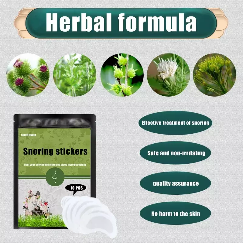 Herbal anti-ronco adesivo, respirar, tratamento, ronco parar patch, para sua garganta, remendos de ajuda a dormir confortáveis, cuidados de saúde