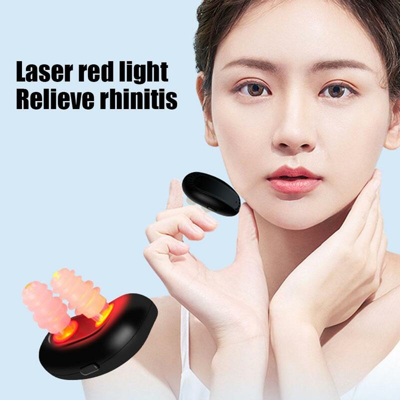 Portable Infrared Rhinitis Device Sensor Cable Lazer No Light Relieve Rhinitis Therapy Red Household Home Nose Care Health U2N6