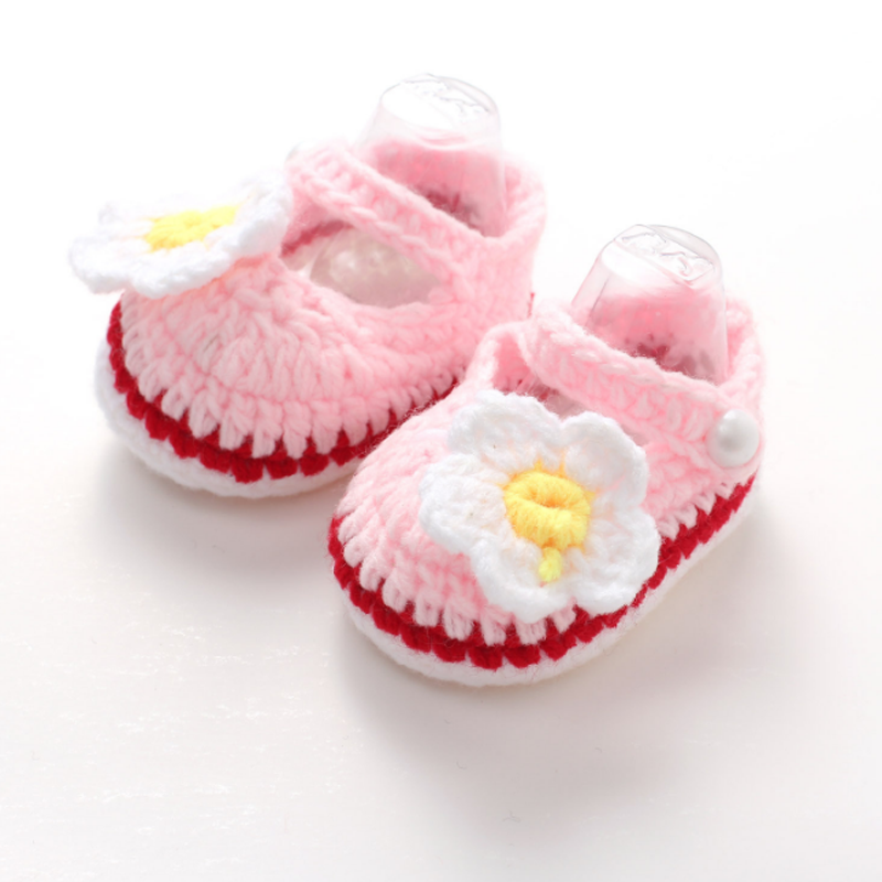 Novo para 0-6 meses sapatos de bebê artesanal menina bebê pé meias