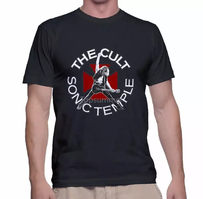 The Cult Sonic Temple 89 Tour T-Shirts Black Color 2019 Hot Sales Men'S Short Sleeve O-Neck T-Shirt