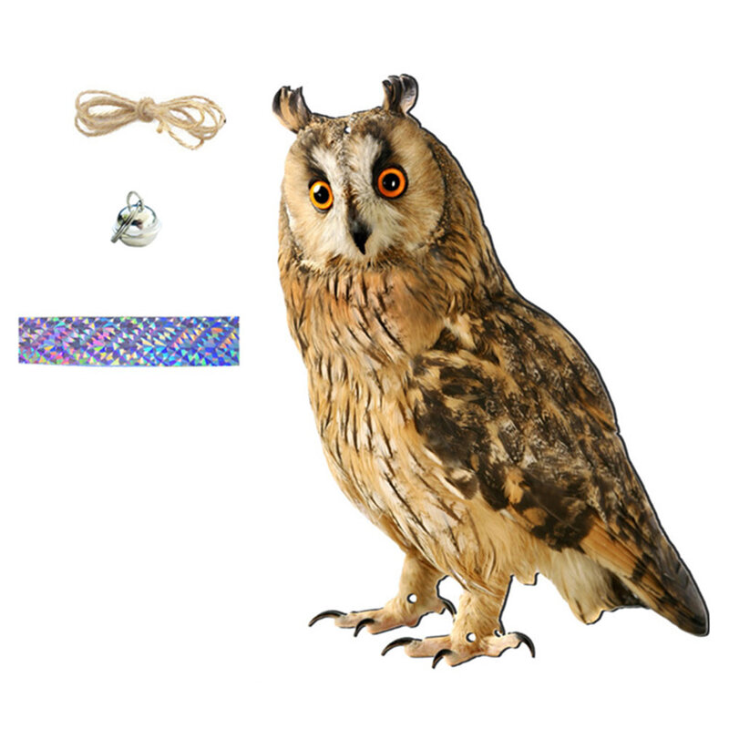 Lifelike Owl Decoy for Effective Bird Control Made from Durable Acrylic Easy Setup Aesthetic Compliment to Garden or Patio Decor
