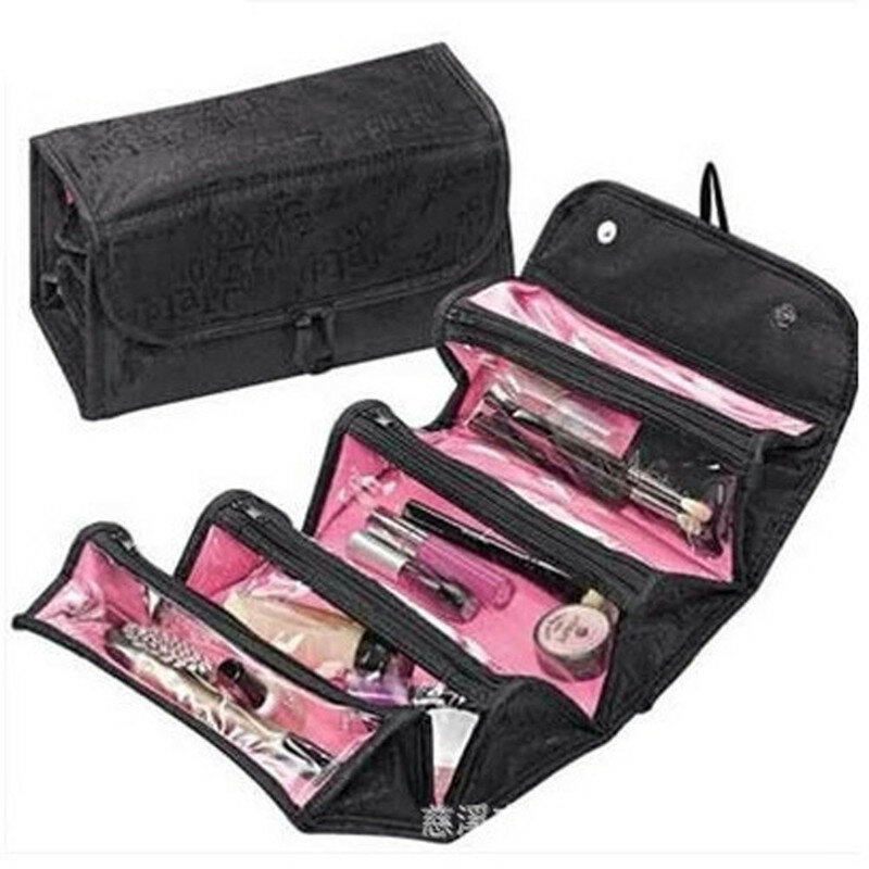 Maquiagem cosméticos caso saco de maquiagem feminina pendurado kit de viagem jóias organizador fold caso cosmético profissional