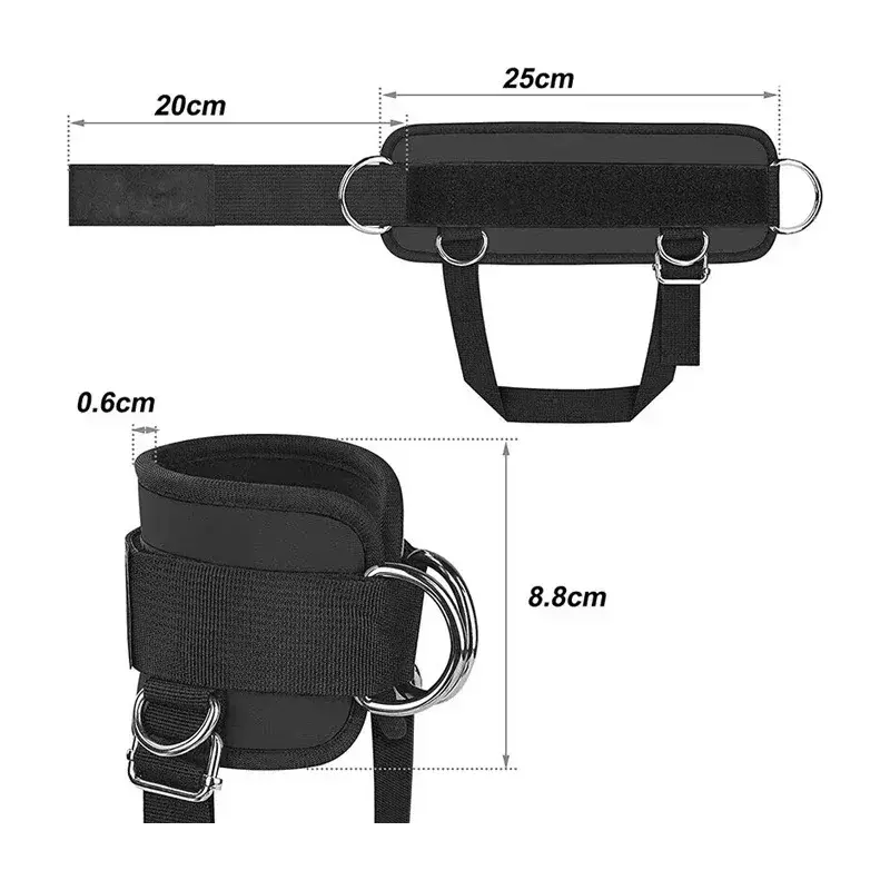 1Pc Padded Ankle Straps Ankle Straps for Cable Machines  Single/Double D-Ring Fitness Ankle Cuffs for Leg Extensions