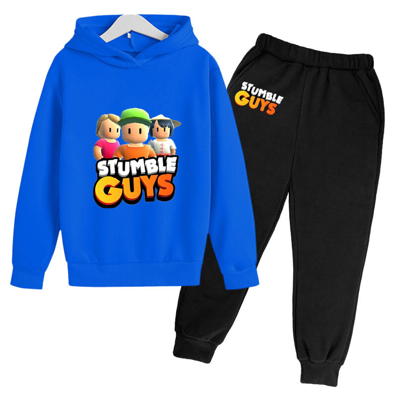 Boys and Girls Spring and Autumn Hoodie Set Fashion Leisure Sports Set 3-12 Year Old Youth Leisure Sports Set Printed Cartoon