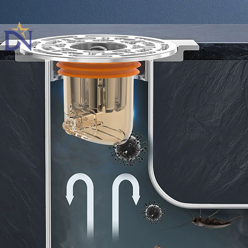 แกนกลางท่อระบายน้ำพื้นห้องน้ำแบบปลั๊กท่อระบายน้ำกันแมลงฝาครอบกันท่อน้ำทิ้งกันกลิ่นอุปกรณ์ในห้องน้ำ