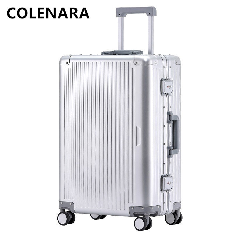 Colenara 20''24 Zoll hochwertige Koffer alle Aluminium Magnesium legierung Trolley Fall Damen Boarding Box Roll gepäck