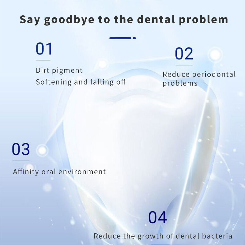 Novo reparo rápido de cavidades cárie remoção de manchas de placa decaimento clareamento amarelecimento reparação dentes clareamento 100g