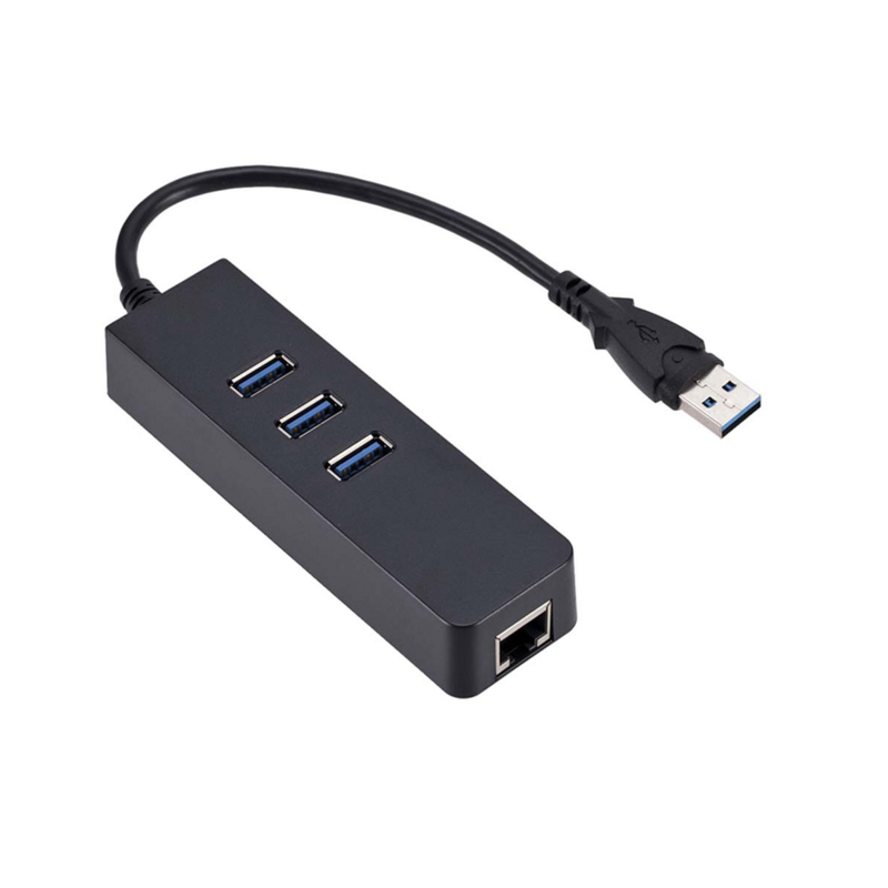 Adaptor Ethernet USB 3.0, 3 port USB ke Rj45 Lan kartu jaringan untuk Macbook Mac Desktop